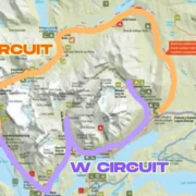 Torres del Paine W Trek and O Circuit route map