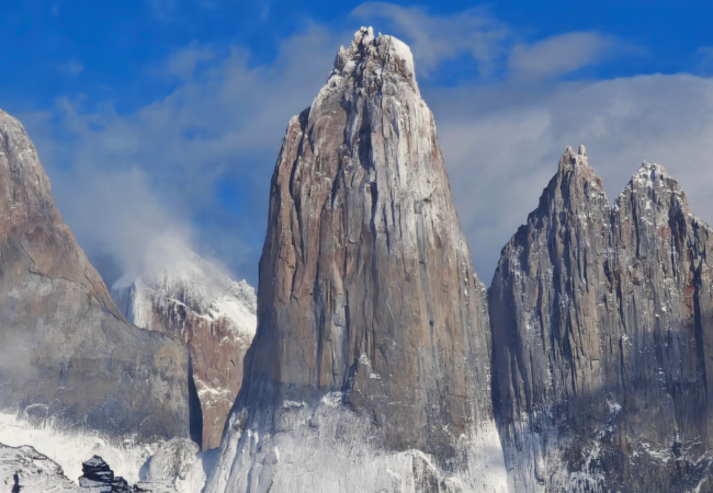 from a full day tour you can have this wonderful view of torres del paine. 5-Day Torres del Paine Adventure showcasing stunning landscapes.