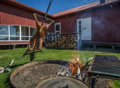 Traditional Patagonian estancia with lamb barbecue and rural lodge near Puerto Natales.